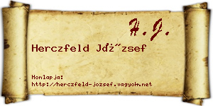 Herczfeld József névjegykártya